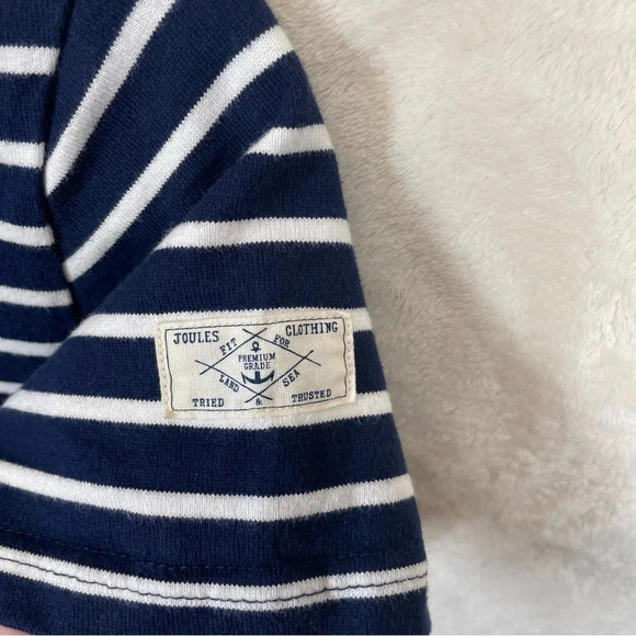 Joules Riviera V-Neck Jersey Dress 6 Navy/Cream Nautical Preppy vacation casual - Picture 5 of 10